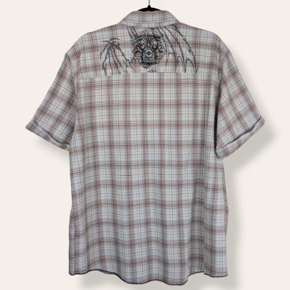 Harley Davidson Plaid Buttoned Shirt - Picture 2 of 6